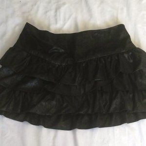 Bisou Bisou Tier Shimmer Blck Mini Skirt